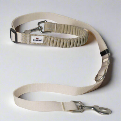 Eco-friendly Shock-absorbent Pet Leash in Oat and Olive