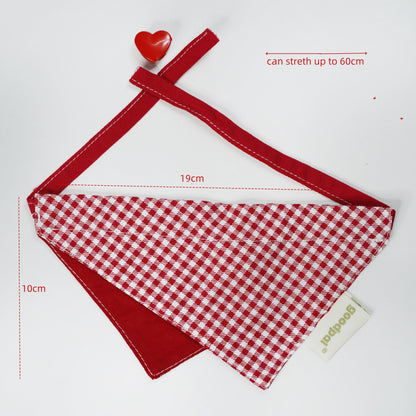 BANDANA BIB in Lavender and Poppin Red - Pawshion for the furbabies