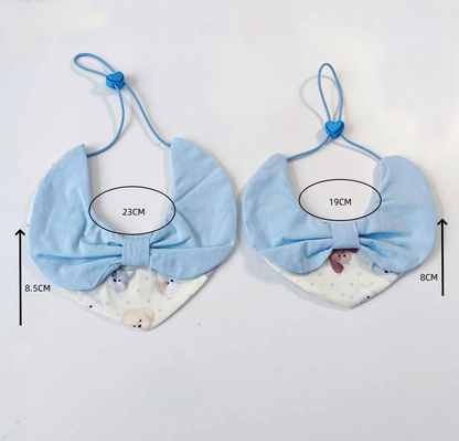 BOWTIE BANDANA BIB in Yellow and Blue - Simple charm for the furbabies