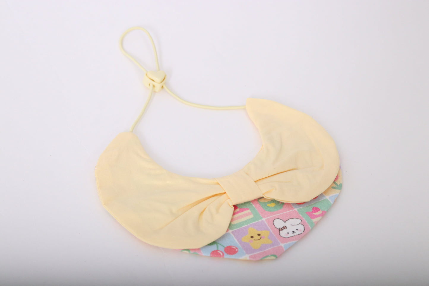 BOWTIE BANDANA BIB in Yellow and Blue - Simple charm for the furbabies