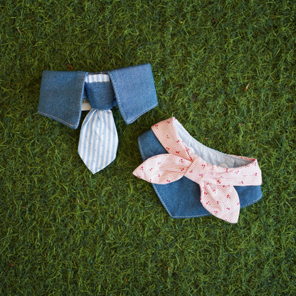 BLUE TIE BIB  - Smart casual vibe